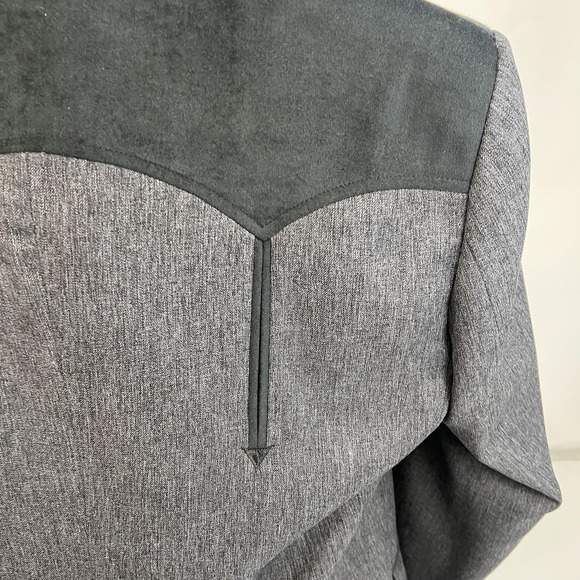 Circle S Blazer Mens 42L Gray Western Sport Coat Jacket Made USA Rodeo Cowboy - Picture 5 of 16